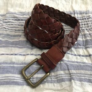 Brown leather belt